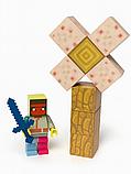 Конструктор магнитный MINECRAFT mini / фиолетовый / 8 блоков + 1 фигурка / сакура, фото 2