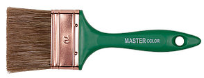 Кисть флейцевая смешанная щетина 70%ПЭТ/30% натуральная "MASTER color" для пропиток и антисептиков 70 мм