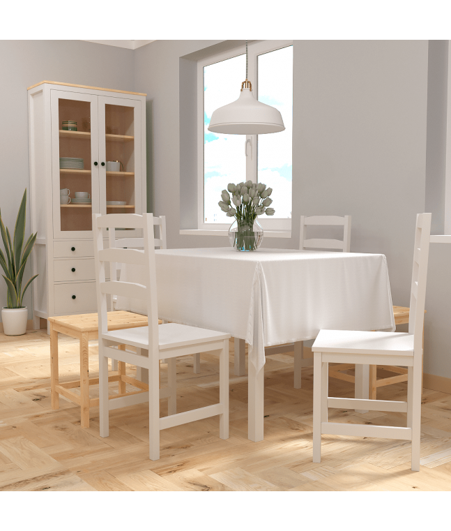 Стул из массива сосны Лагом Ф-156.17 белая эмаль, ФанДОК