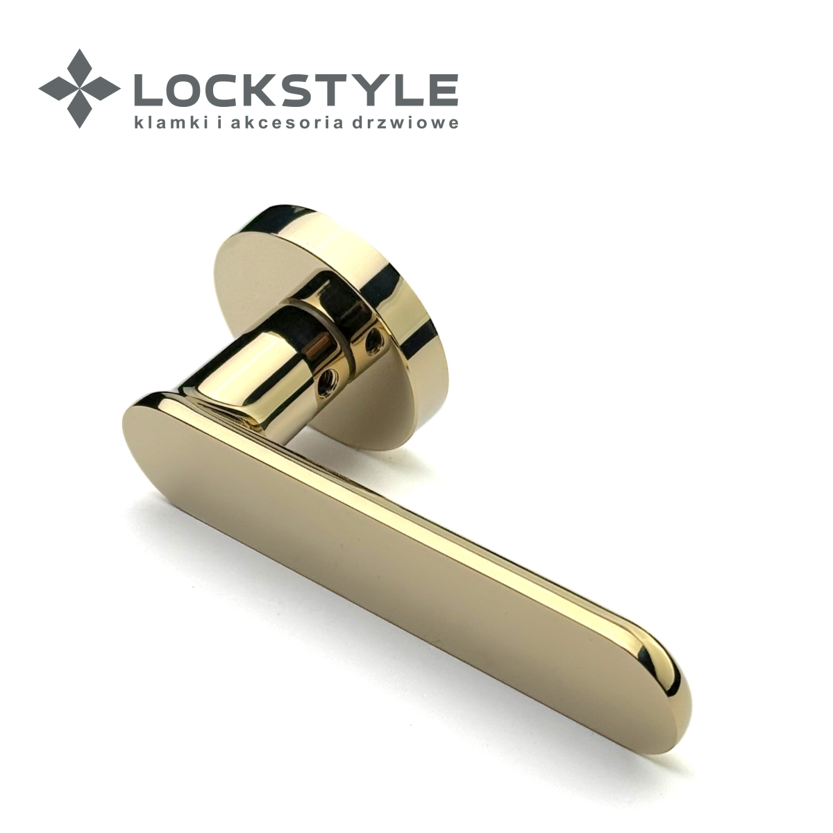 Ручки дверные LOCKSTYLE OVA ZR цвет GL глянцевое золото (PVD покрытие)