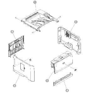 RM1-6444-000CN Cover, rear assembly (HP LaserJet P2055)    RM1-6444-000CN для HP моделей LaserJet P2055dn