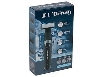 Бритва электрическая L'ORNAY LA-2302 (Li-ion аккум, двухсторонний триммер, IPX5, насадки 1, 2, 4, 6