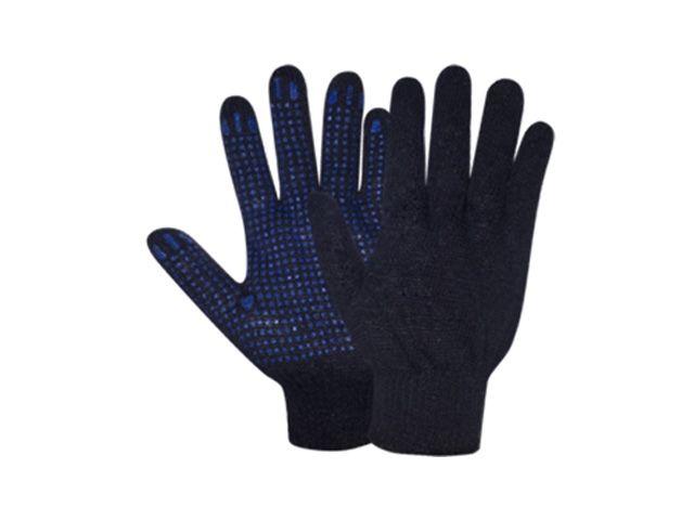 Перчатки х/б с ПВХ "Точка", 7,5класс,черные, РБ (мин. риски)