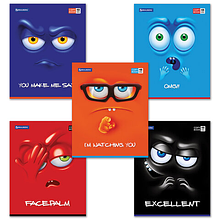 Тетрадь А5 48л. BRAUBERG скоба, клетка, обложка картон, рисунок МОРДАШКА, 402045