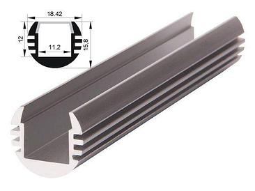 JAZZWAY Китай Профиль для светодиодной ленты круглый PAL 1818 (2м) JAZZWAY