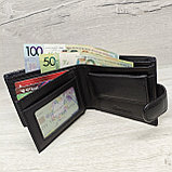 Мужской набор: ремень БУЙВОЛ 4см + кошелек  L571-208 black, фото 7