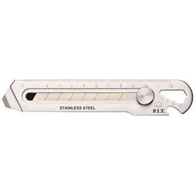 Нож строительный с сегментированным лезвием P.I.T. ADVANCE, нерж. сталь, 18x100мм, 7с.