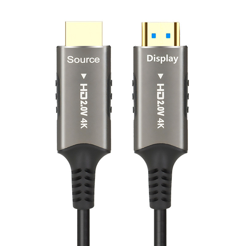 Кабель оптический HDMI v2.0 Optical UltraHD 4K 60Гц, поддержка HDR, ARC, 18 Гбит/с, 10 метров, черный 559255, фото 1