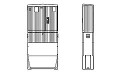 Щит напольный Etien ETITIPC, 850×900×32 из композитного (SMC) материала на цоколе 1100мм  IP54