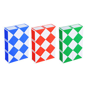 Головоломка Змейка лайт, PP, 10х6,7х2,4см, 3 цвета 214-011