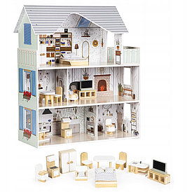 Кукольный домик с мебелью Ecotoys Резиденция Эммы 8301
