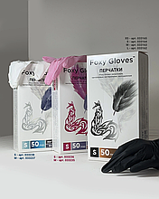 Перчатки нитриловые "Foxy Gloves" Белые ,Черные,Розовые S,M