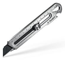 ЗУБР Терминатор-18, 18 мм, цельнометаллический нож с винтовым фиксатором, Профессионал (09162)