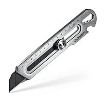 ЗУБР Терминатор-25, 25 мм, цельнометаллический нож с винтовым фиксатором, Профессионал (09186)