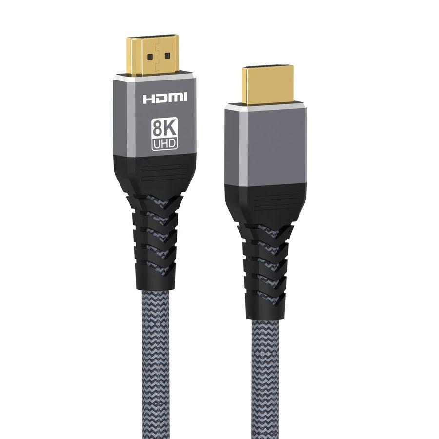 Кабель HDMI v2.1 Premium PRO UltraHD 8K 60Гц / 4K 120Гц, поддержка HDR, ARC, 48 Гбит/с, в оплетке, 5 метров