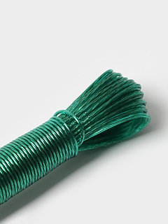 Верёвка бельевая Доляна, металлическая нить, d=2 мм, длина 20 м, МИКС