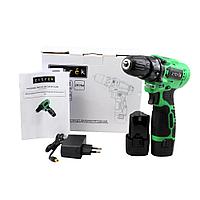 Дрель-шуруповерт аккумуляторная Zitrek Green Li-ion, 12В, 2x1.5Ач