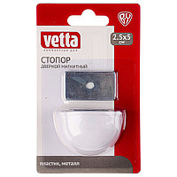 Стопор дверной магнитный, пластик, металл, 2,5х5см, 2 цвета