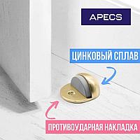 Упор дверной 24мм (Матовое золто) APECS DS-0002-GM