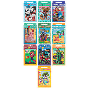 Пазл 54 элемента, 10,5х2,5х6,5см в ассортименте 262-537