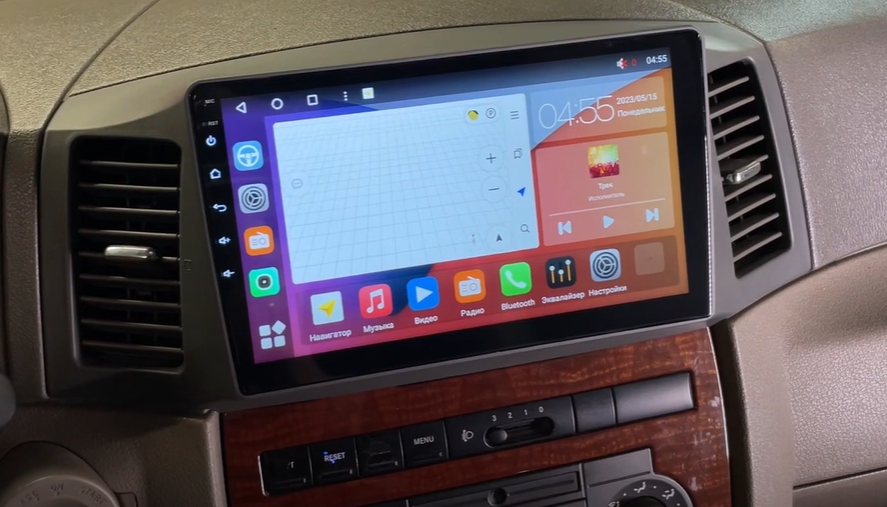 Штатная магнитола Parafar для Jeep Grand Cherokee (2004-2007) (для авто без монитора) на Android 13 2/32gb+4g