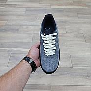 Кроссовки Nike Air Force 1 Suede Low Gray Black, фото 3