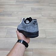 Кроссовки Nike Air Force 1 Suede Low Gray Black, фото 4