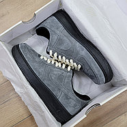 Кроссовки Nike Air Force 1 Suede Low Gray Black, фото 6