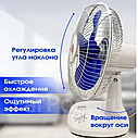 CHANGLI Настольный вентилятор FT-30, белый, синий, фото 5