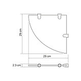 Wasserkraft Полка стеклянная угловая WasserKRAFT K-533Nickel, фото 2