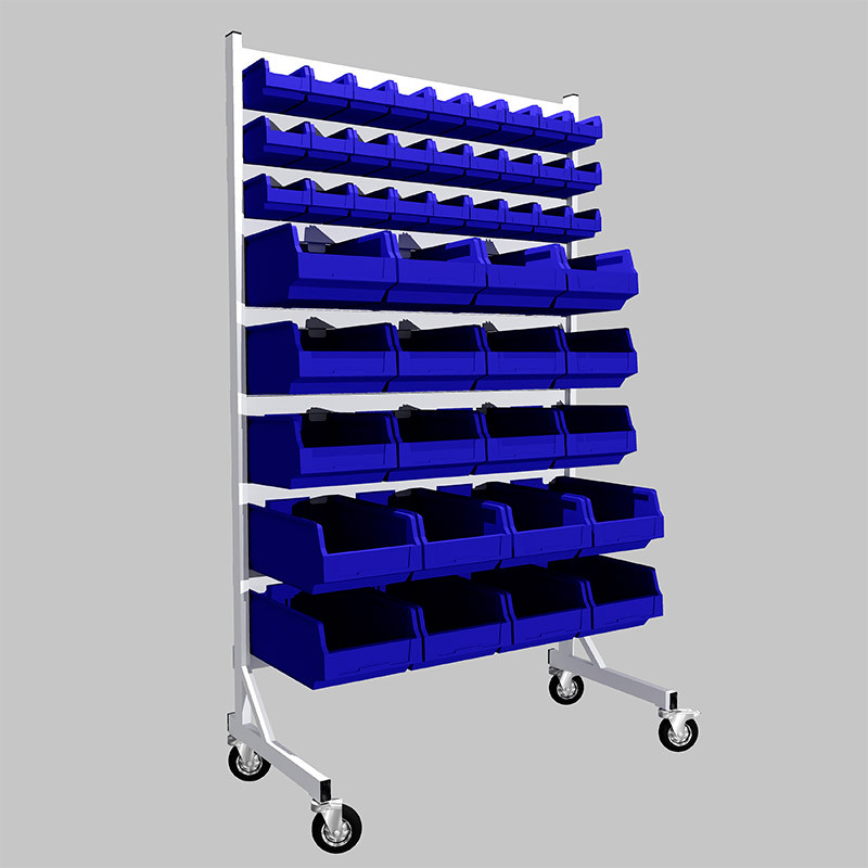 Стеллаж для метизов LS 30.30.020 мобильный