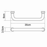 Поручень для ванны Wasserkraft K-1066NICKEL30 см, фото 2