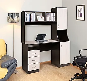 Стол компьютерный Партнер (венге/дуб шамони) Мебель Класс