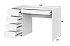 Стол компьютерный SV-Мебель К № 13 серия 2 белый глянец, фото 3