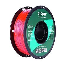 Катушка пластика eTPU-95A Esun, 1.75 мм, 1 кг, прозрачно розовая