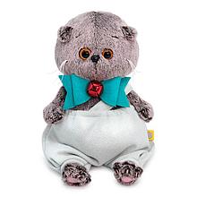 Басик BABY в шортиках и банте с колокольчиком. Мягкая игрушка