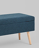 Банкетка Stool Group Сторми с ящиком, темно-синий, фото 5