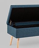 Банкетка Stool Group Сторми с ящиком, темно-синий, фото 6