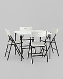 Комплект Stool Group Комплект садовой мебели из стола и стульев белый, фото 2