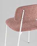 Комплект из двух стульев Stool Group Chao рогожка розовый ножки металл белые, фото 7