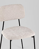 Комплект из двух стульев Stool Group Chao рогожка светло-серый ножки металл черные, фото 8