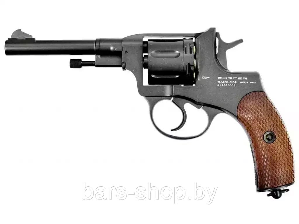 Пневматический револьвер Borner NGT-B Наган 4,5 мм (Black)