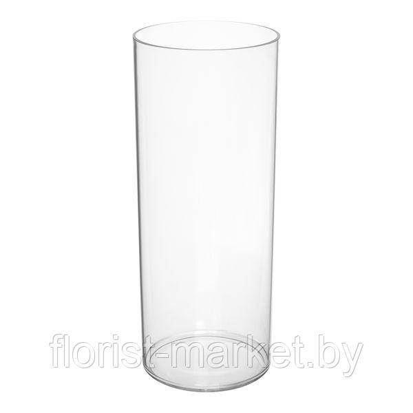 Акриловая ваза для цветов, круглая, D10 см/H30 см
