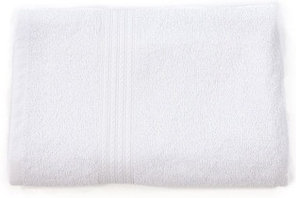 Полотенце махровое, 30х50, гладкокрашеное БАРКАС ТЕКС, модель косичка, цвет белый /УЗБЕКИСТАН/