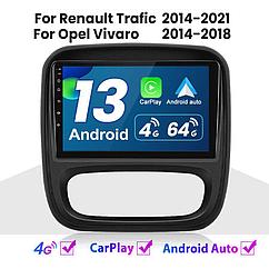 Штатная магнитола 9" TS18 4/64Gb для Renault Trafic 2014-2021