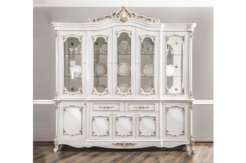Витрина сервант Флоренция белый глянец