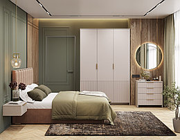 Спальня Пандора - Комплект 1 - Айриш MF03/Кашемир (BTS)