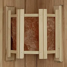 Купить Абажур угловой для бани, 33х13х30 см с гималайской солью 3 плитки, липа