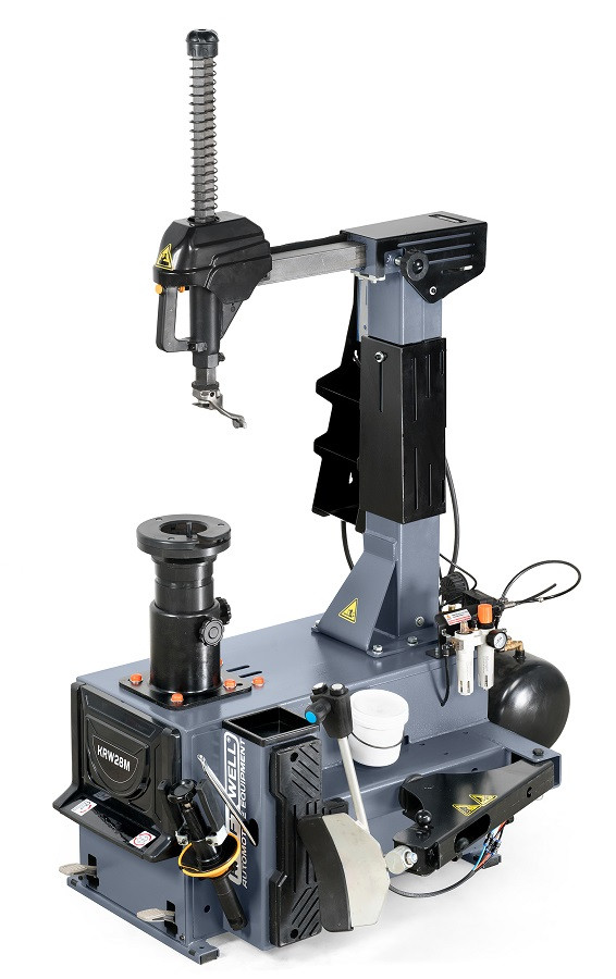 KraftWell KRW28M Шиномонтажный станок СУПЕРАВТОМАТ 2 скорости, зажим за центр 14-28"