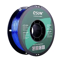Катушка пластика eTPU-95A Esun, 1.75 мм, 1 кг, прозрачная синяя